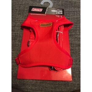 Dog Coleman harness/collar/leash large/red/New